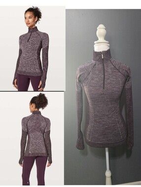 Lululemon Swiftly Merino Wool 1/2 Zip In Dark Adobe